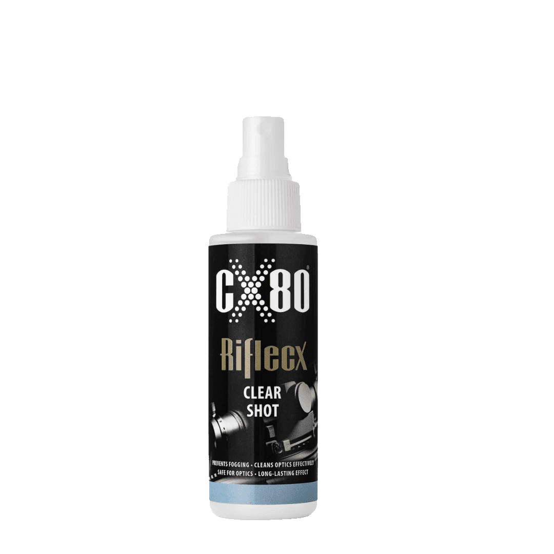 A spray bottle of CX-80 Hi-Gloss Clear Shot adhesive.