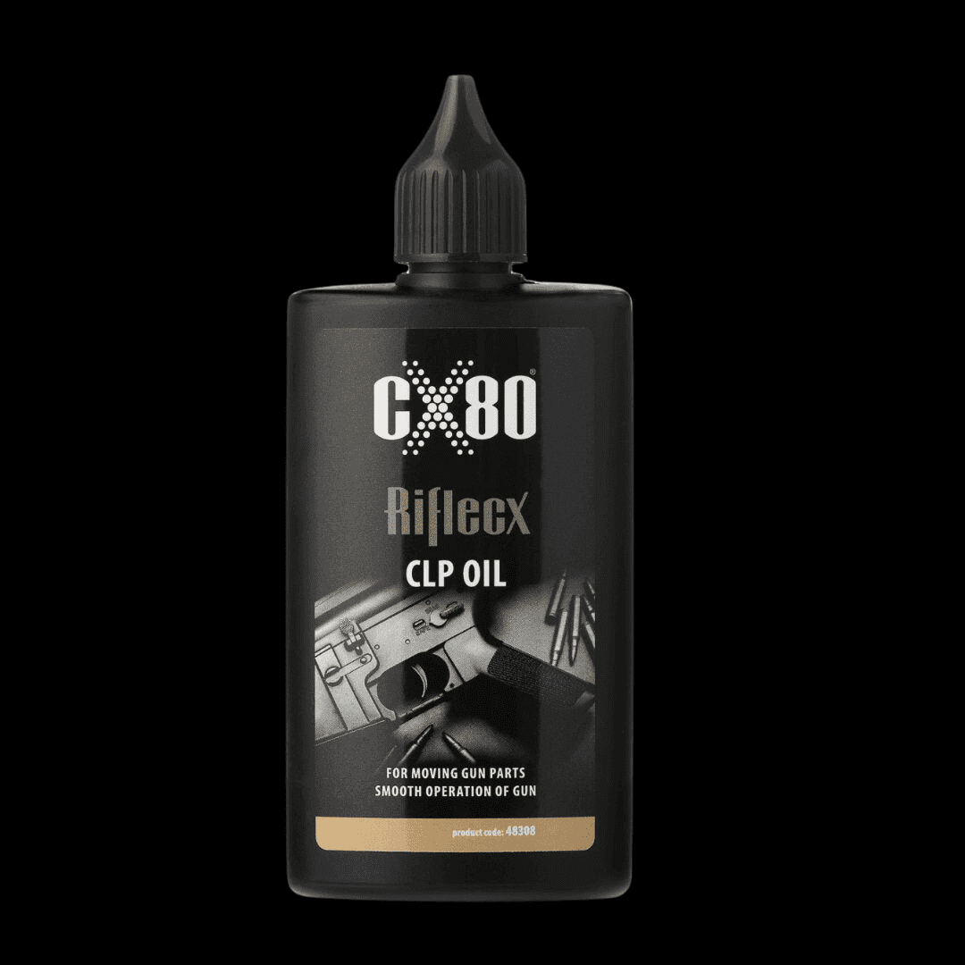 A black bottle of GX80 clip oil for hair clippers.