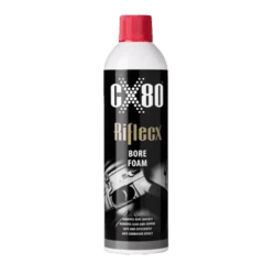 A can of CX-80 silicone foam spray with a red nozzle.