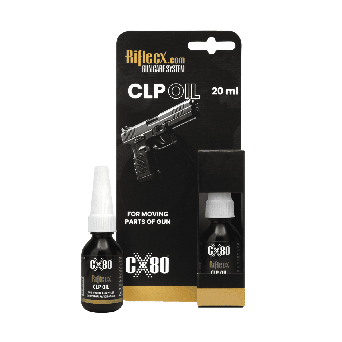 CLP oil bottle for firearm maintenance and care.